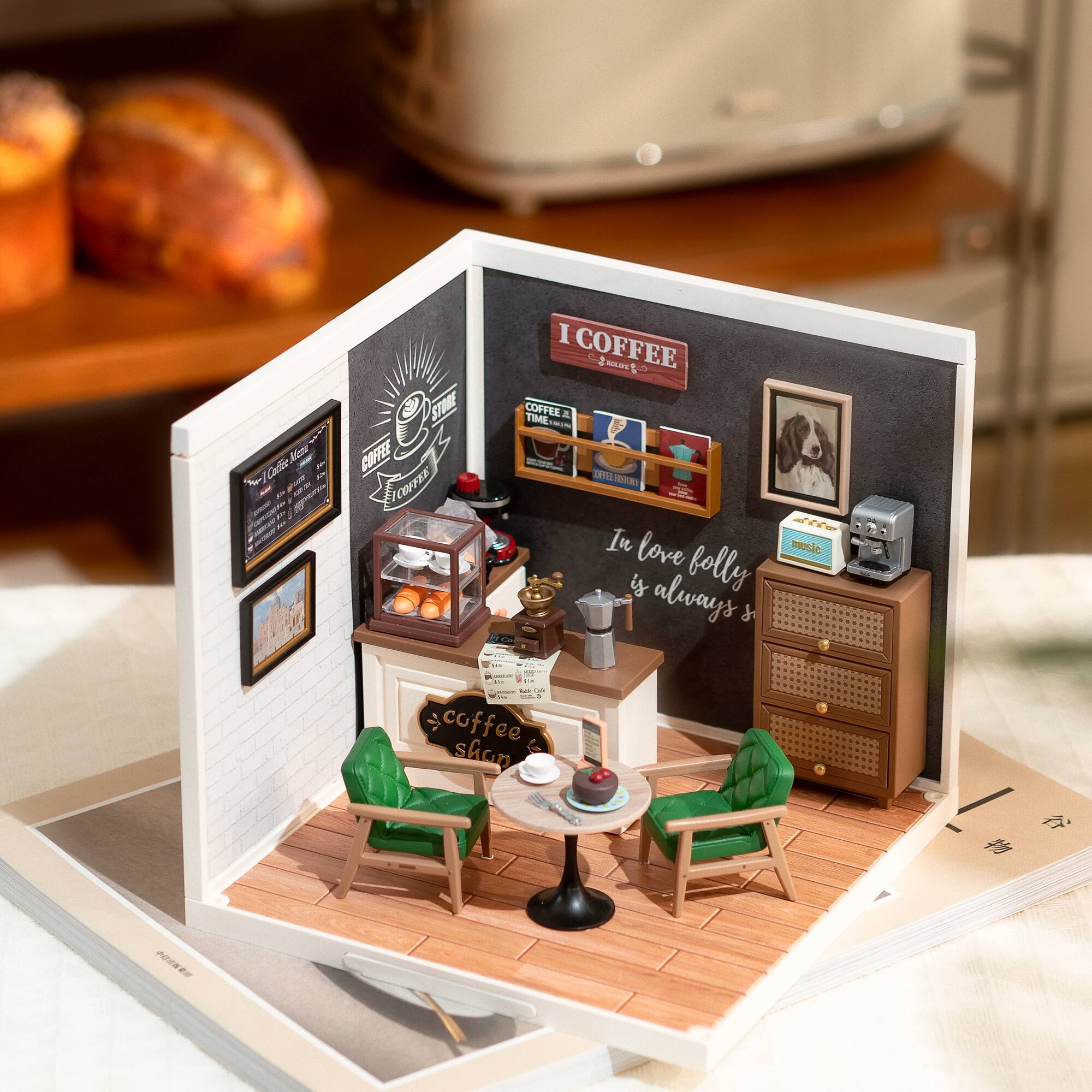 Rolife Super Creator Breezy Time Cafe DIY Miniature Kit